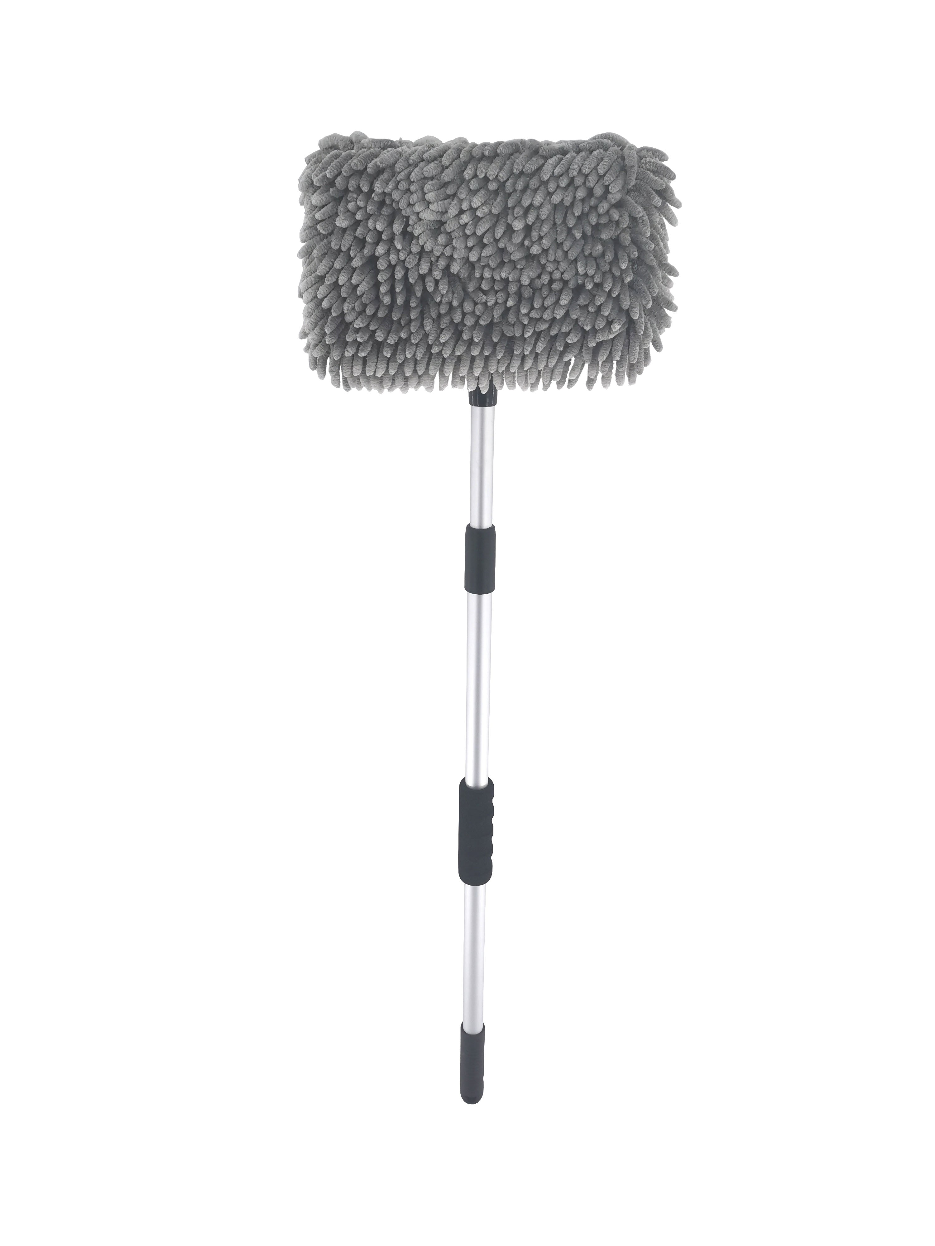 Car Cleaning Washing Mop Brush Adjustable Telescopic Long Handle Cleaning Mop, 55 in, Microfiber, for Car RV Truck
