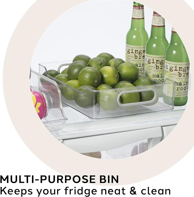 Multi-Use Organizer Bins | Pantry Organizer & Freezer Organizer Bins | Plastic Storage Containers | Bins for Home & Kitchen