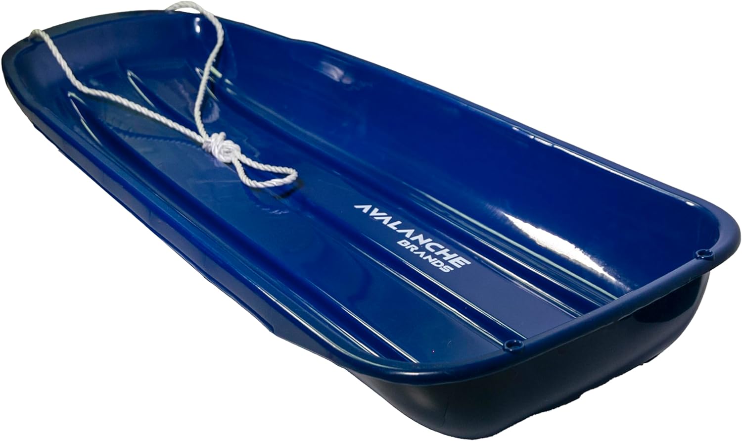 Classic 48" Downhill Toboggan Snow Sled Includes Pull Rope and Handles- Red, Blue, Black, or Pink