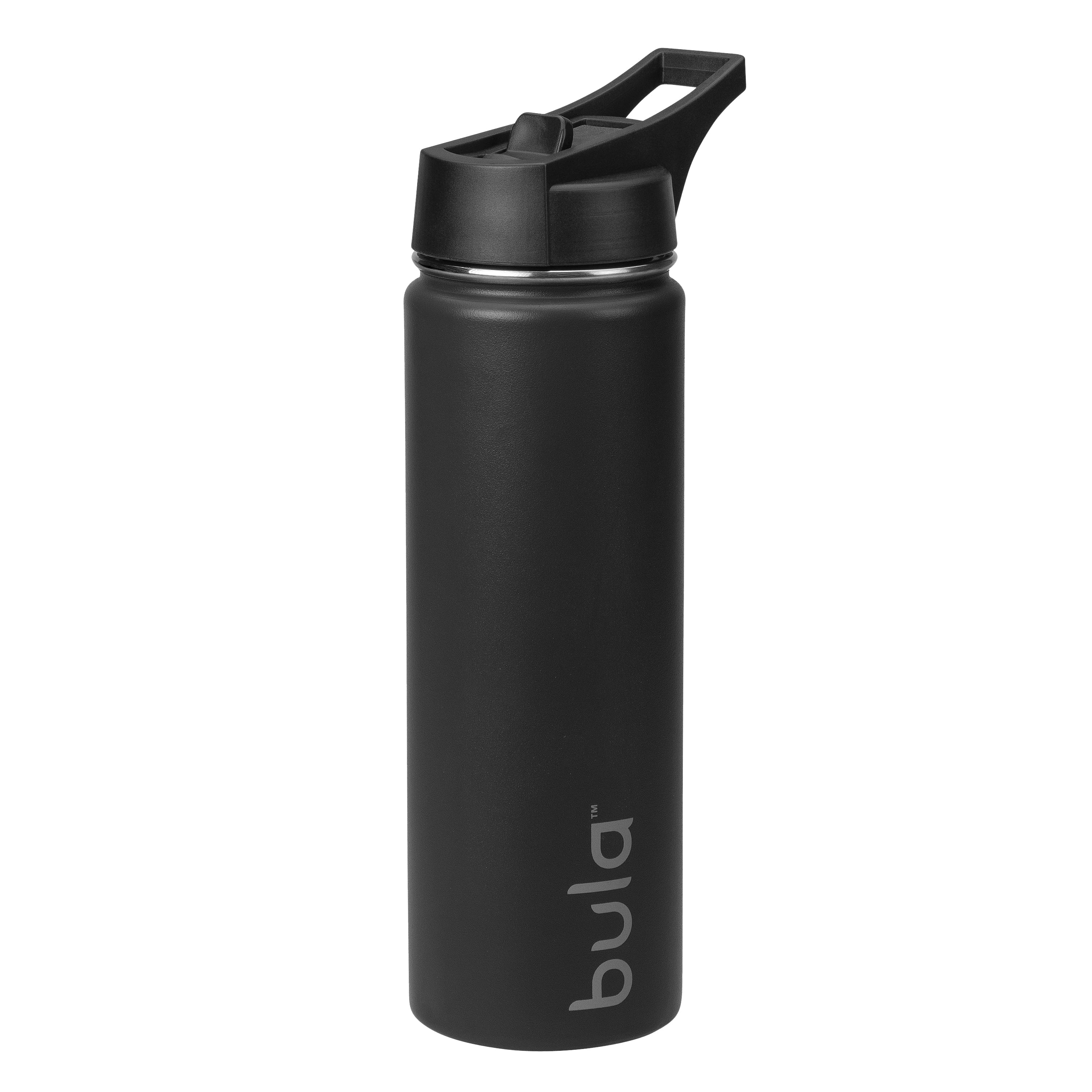 Bula 22oz Slim Sport w/ Pop Up Straw Double Wall Stainless Steel Hydration Bottle, Cold 24 Hours, (Midnight Blue, White, Black, Lavender Frog, Cotton Candy, Ice Blue, Mint, Orchid)