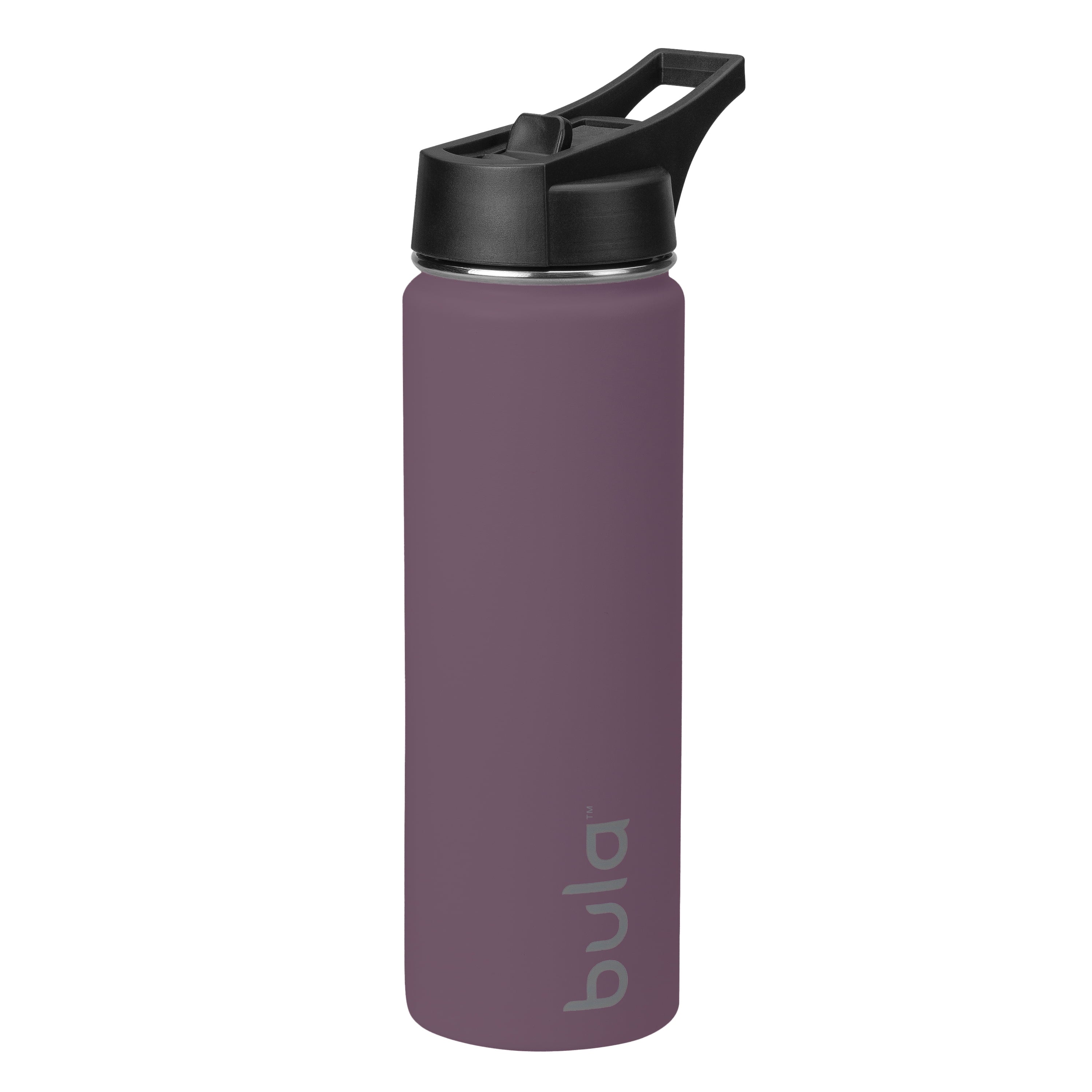 Bula 22oz Slim Sport w/ Pop Up Straw Double Wall Stainless Steel Hydration Bottle, Cold 24 Hours, (Midnight Blue, White, Black, Lavender Frog, Cotton Candy, Ice Blue, Mint, Orchid)