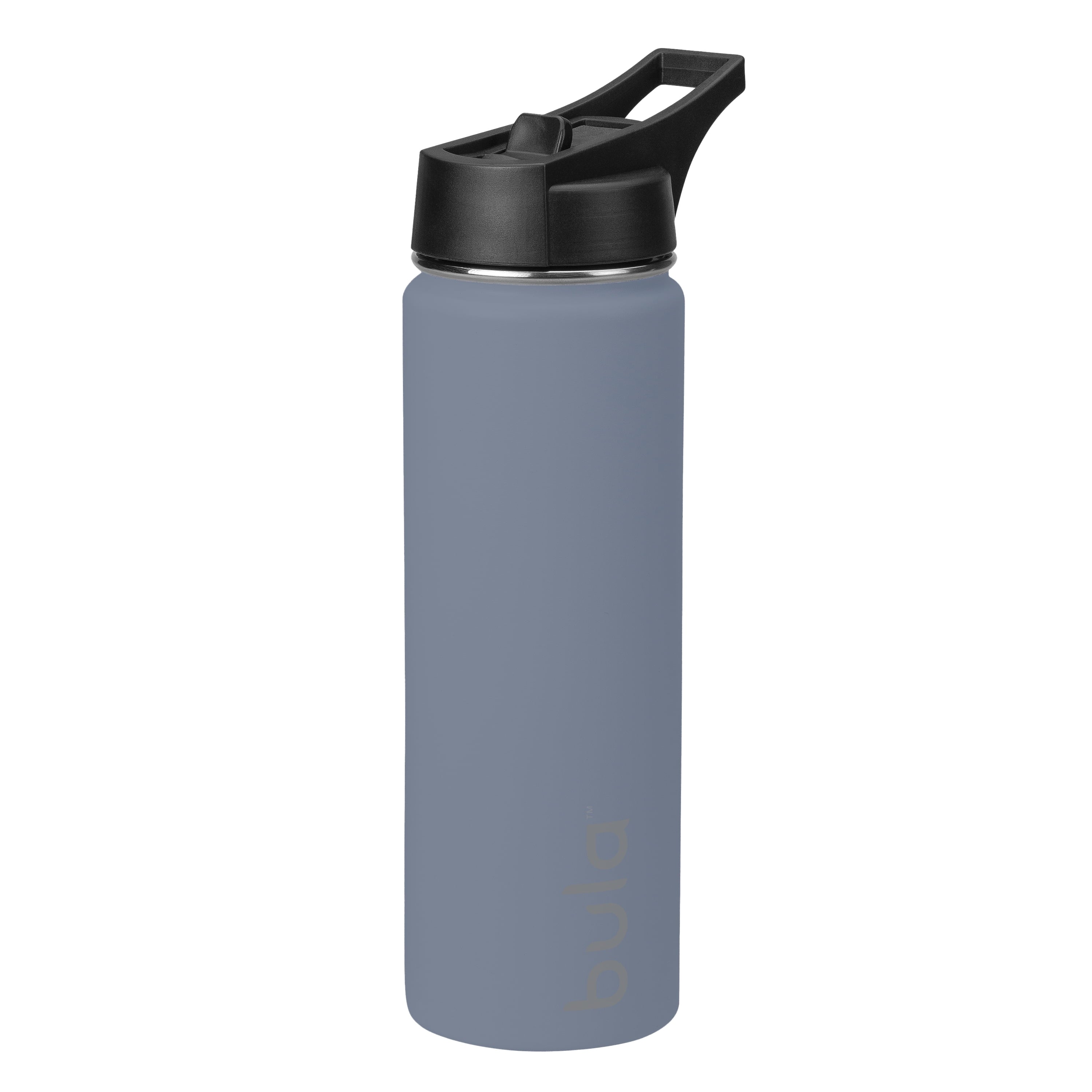 Bula 22oz Slim Sport w/ Pop Up Straw Double Wall Stainless Steel Hydration Bottle, Cold 24 Hours, (Midnight Blue, White, Black, Lavender Frog, Cotton Candy, Ice Blue, Mint, Orchid)