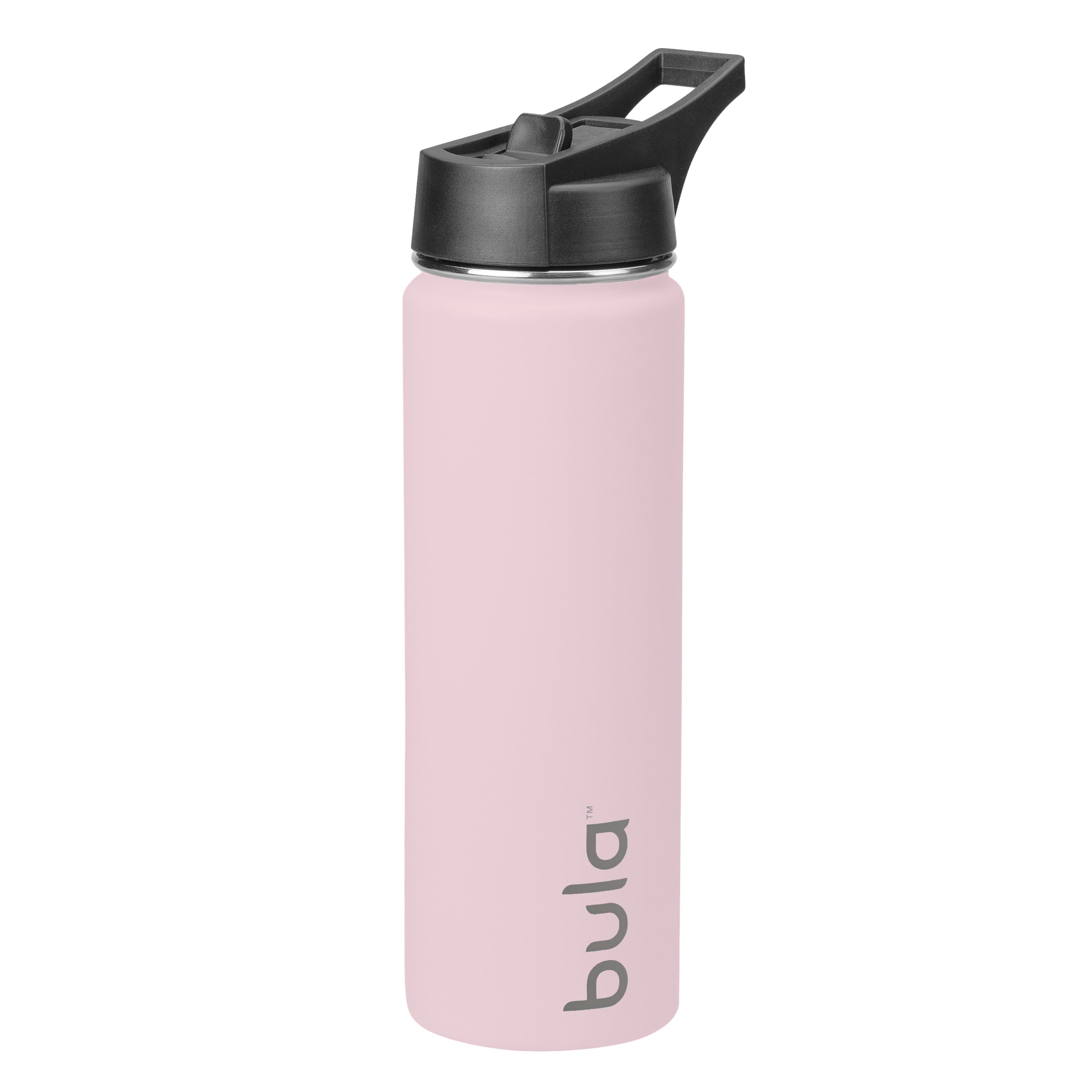 Bula 22oz Slim Sport w/ Pop Up Straw Double Wall Stainless Steel Hydration Bottle, Cold 24 Hours, (Midnight Blue, White, Black, Lavender Frog, Cotton Candy, Ice Blue, Mint, Orchid)