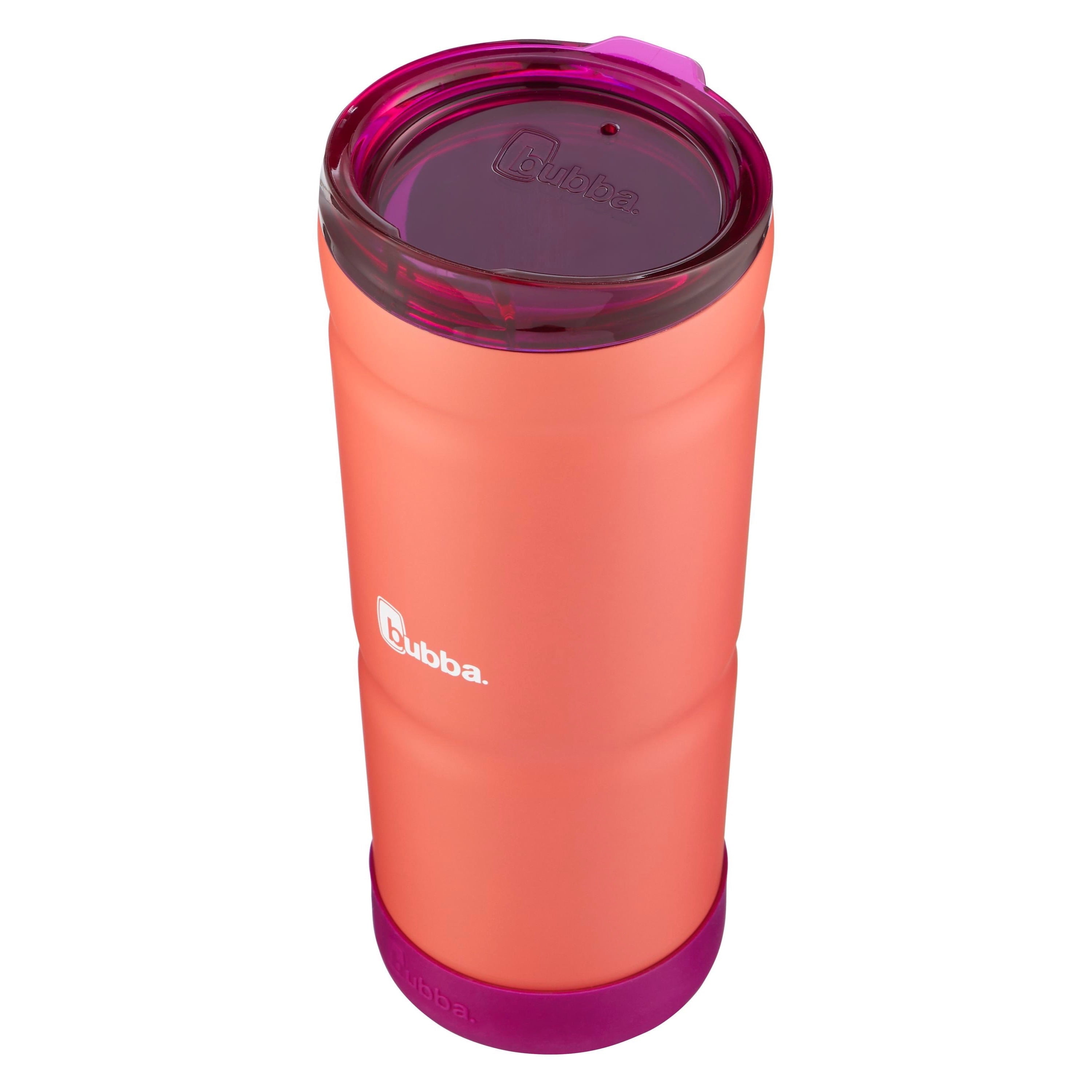 Bubba Envy S Stainless Steel Tumbler with Straw and Bumper Rubberized, 24 fl oz., (Electric Berry, Dragon Fruit, or Island Teal)