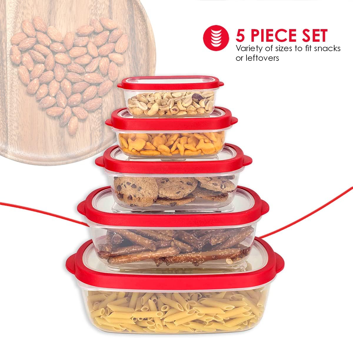 10 Piece Nesting  Rectangle Food Storage Set