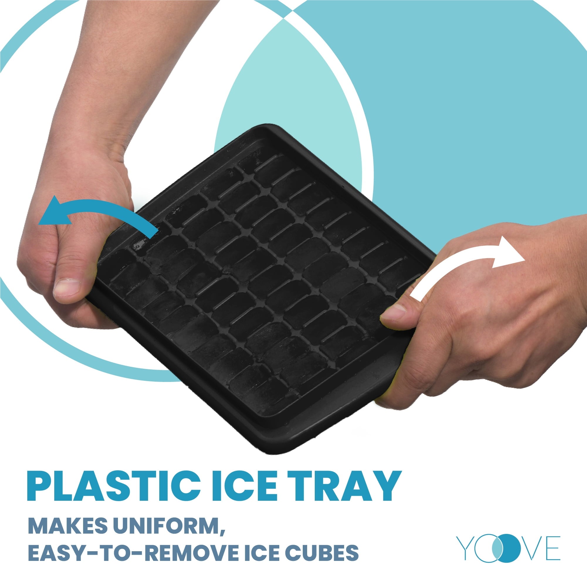 Ice Cube Tray with Lid and Container - 36 or 55 Mini Ice Cube Tray Mold for Freezer, Black