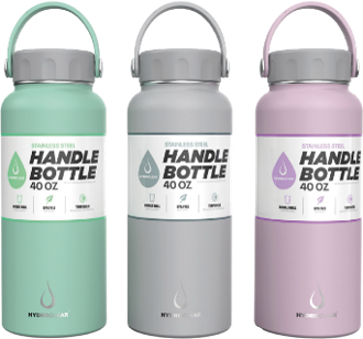 HydroClear 40oz STAINLESS STEEL HANDLE CAP (VARIETY OF COLORS)