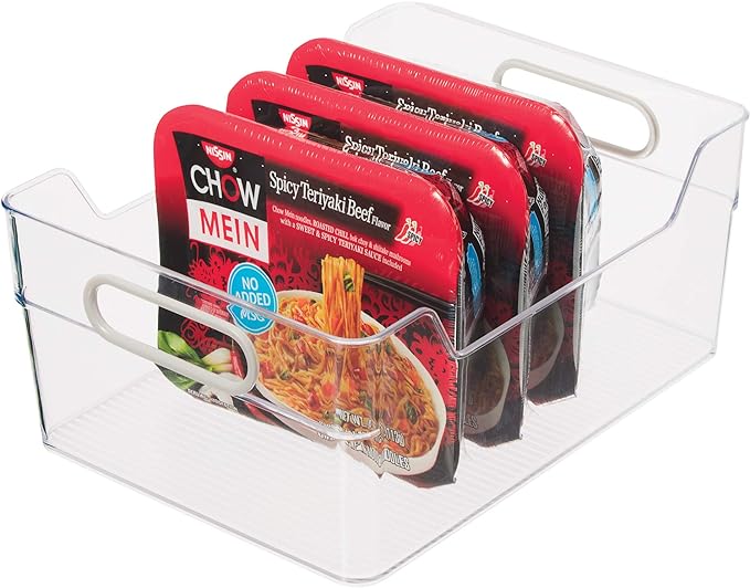 Multi-Use Organizer Bins | Pantry Organizer & Freezer Organizer Bins | Plastic Storage Containers | Bins for Home & Kitchen