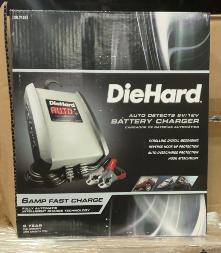 DieHard 71321 6/12V Compact Smart Battery Charger and 6A Maintainer