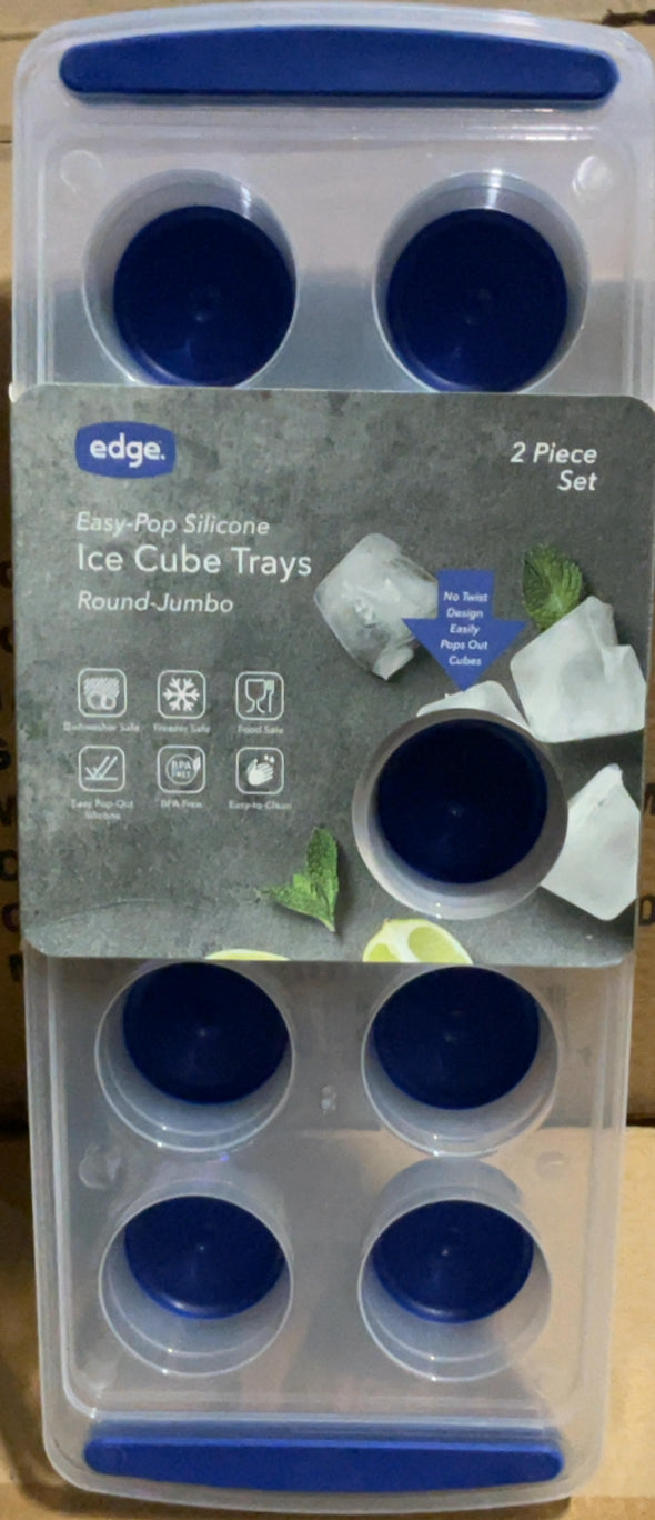 2 Pack Ice Cube Trays, Silicone Molds Easy Release BPA Free Flexible and Odorless, Available in Different Sizes and Colors