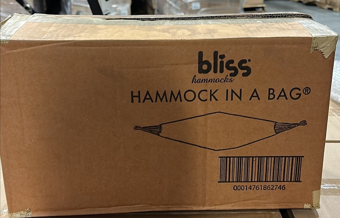 Bliss Hammocks 40" Wide Hammock in a Bag w/ Hand-Woven Rope Loops & Hanging Hardware