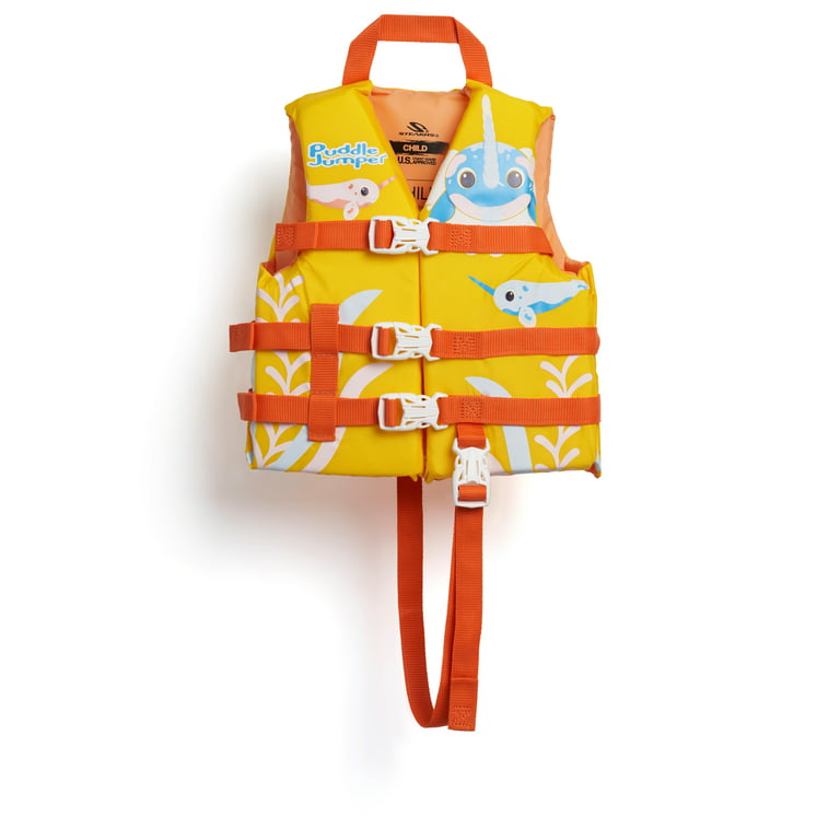 Stearns Original Puddle Jumper Swim Shifters Life Jacket , Narwhal Yellow,  Size Options: Infant (Under 30 lbs) and Child (30 to 50 lbs)