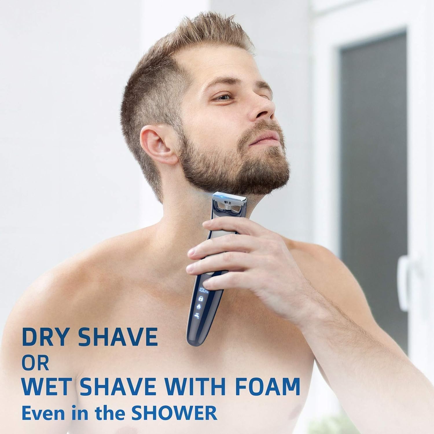 Pro Grooming UltraOneBlade Trimmer for Men - Beard and Mustache - Electric Razor Cordless, Waterproof Adjustable Hair Length, and Battery Indicator for Precision Grooming