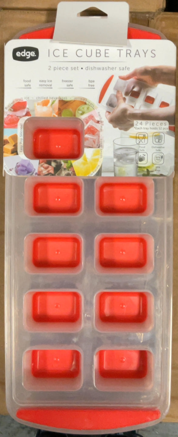 2 Pack Ice Cube Trays, Silicone Molds Easy Release BPA Free Flexible and Odorless, Available in Different Sizes and Colors