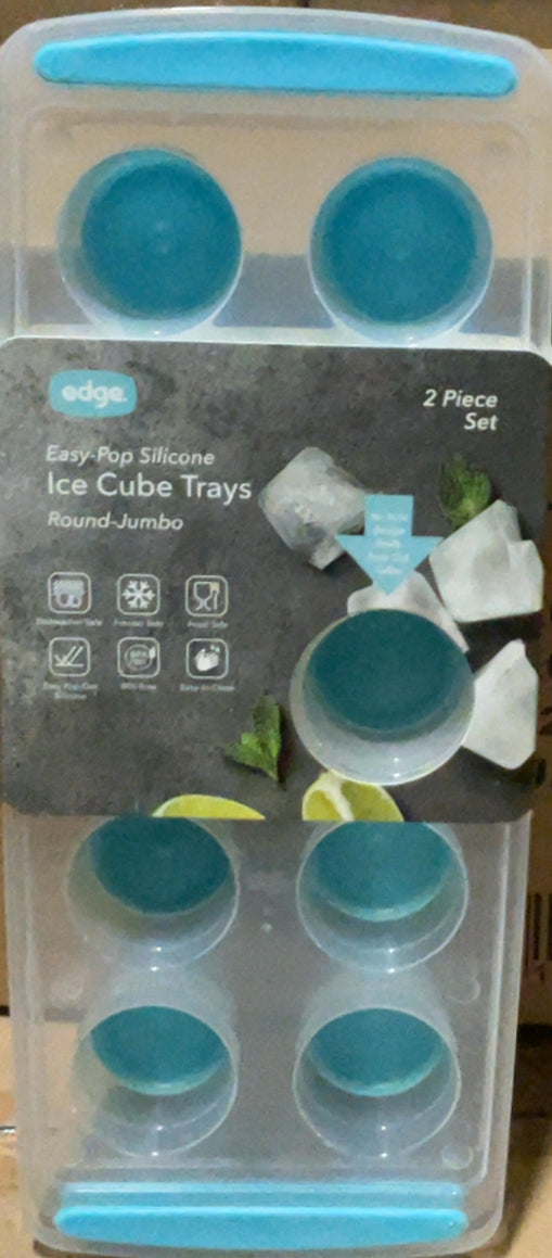 2 Pack Ice Cube Trays, Silicone Molds Easy Release BPA Free Flexible and Odorless, Available in Different Sizes and Colors