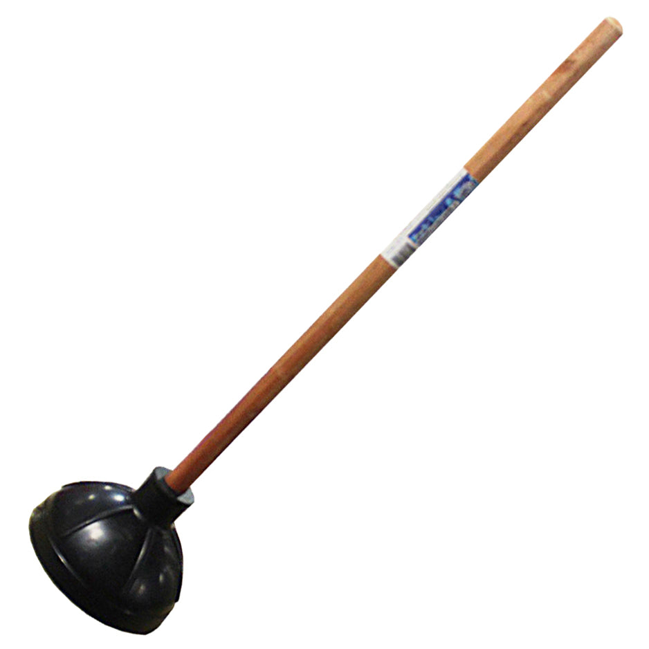 Neat Living Heavy Duty 6 inch Plunger with 21 inch stained wood handle