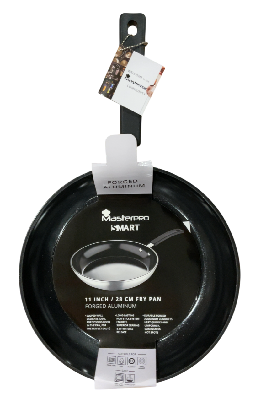 MasterPRO - Forged Aluminum Smart Collection - 11 Fry Pan with Ceramic Non Stick Coating - Riveted Stainless Steel Handle - Safe for All Stove Types - Dishwasher Safe