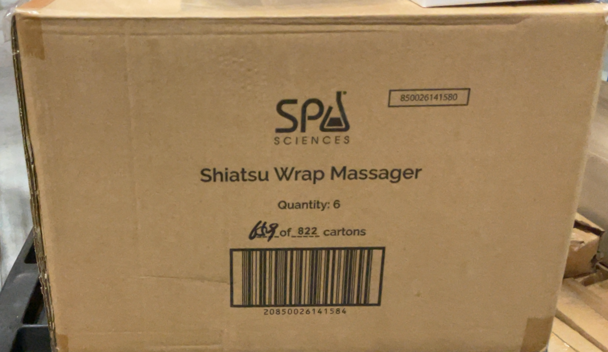 SPA SCIENCES - TESA Shiatsu Wrap Massager - Multifunction Deep Tissue Massager - for Neck, Back, Shoulders - 8 Massage Nodes, Soothing Heat, Auto Shutoff Timer