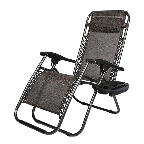 Trapper's Peak Zero Gravity Folding Chairs with Cup Holder, Assorted Color Options