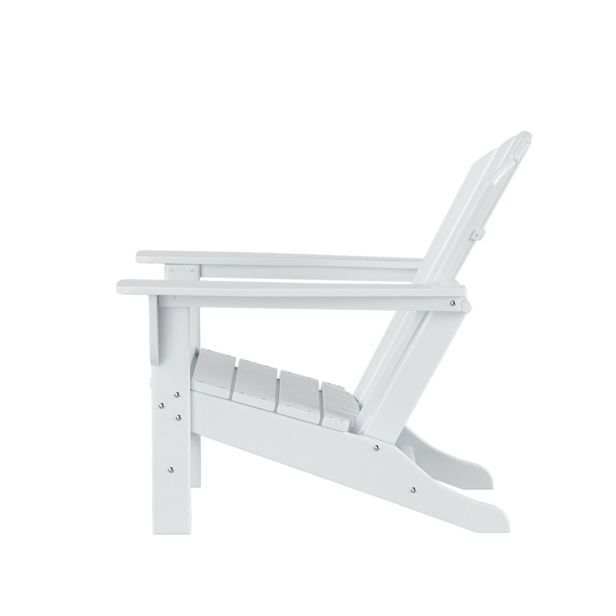 Outdoor Patio Fixed Adirondack Chair- Color Options: White, Orange, Brown