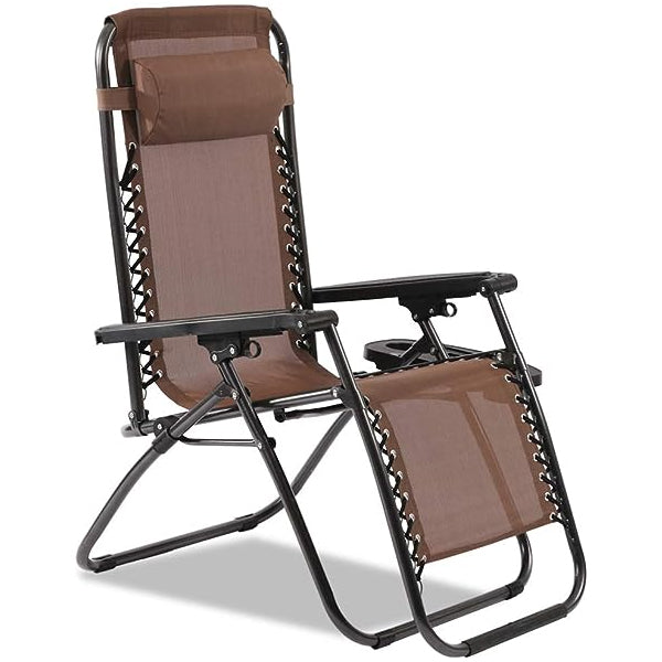 Trapper's Peak Zero Gravity Folding Chairs with Cup Holder, Assorted Color Options