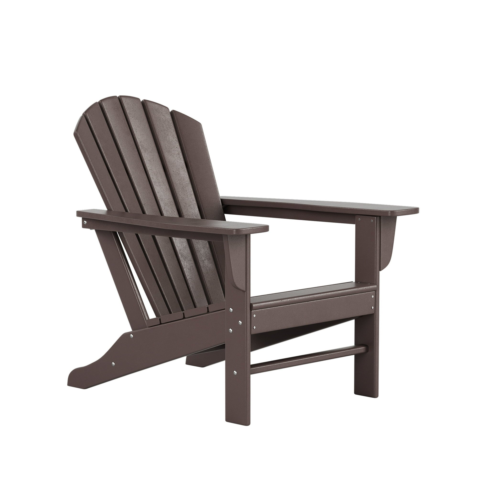 Outdoor Patio Fixed Adirondack Chair- Color Options: White, Orange, Brown