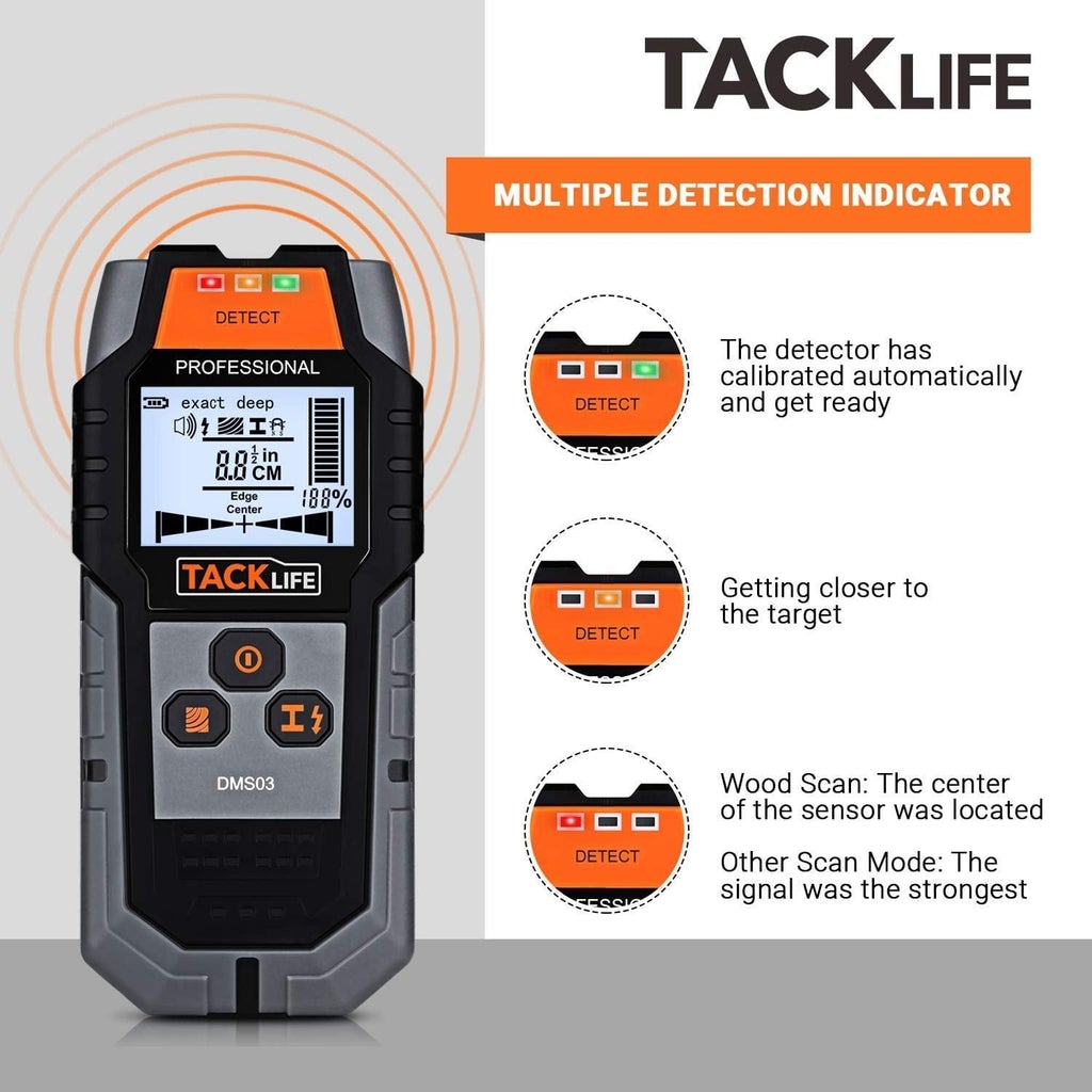 TACKLIFE 3 in 1 Wall Stud Finder, Assorted Colors, FOB KS