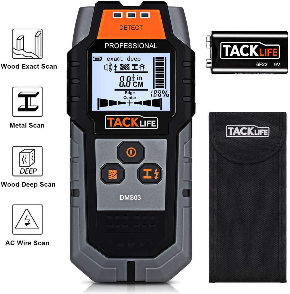 TACKLIFE 3 in 1 Wall Stud Finder, Assorted Colors, FOB KS