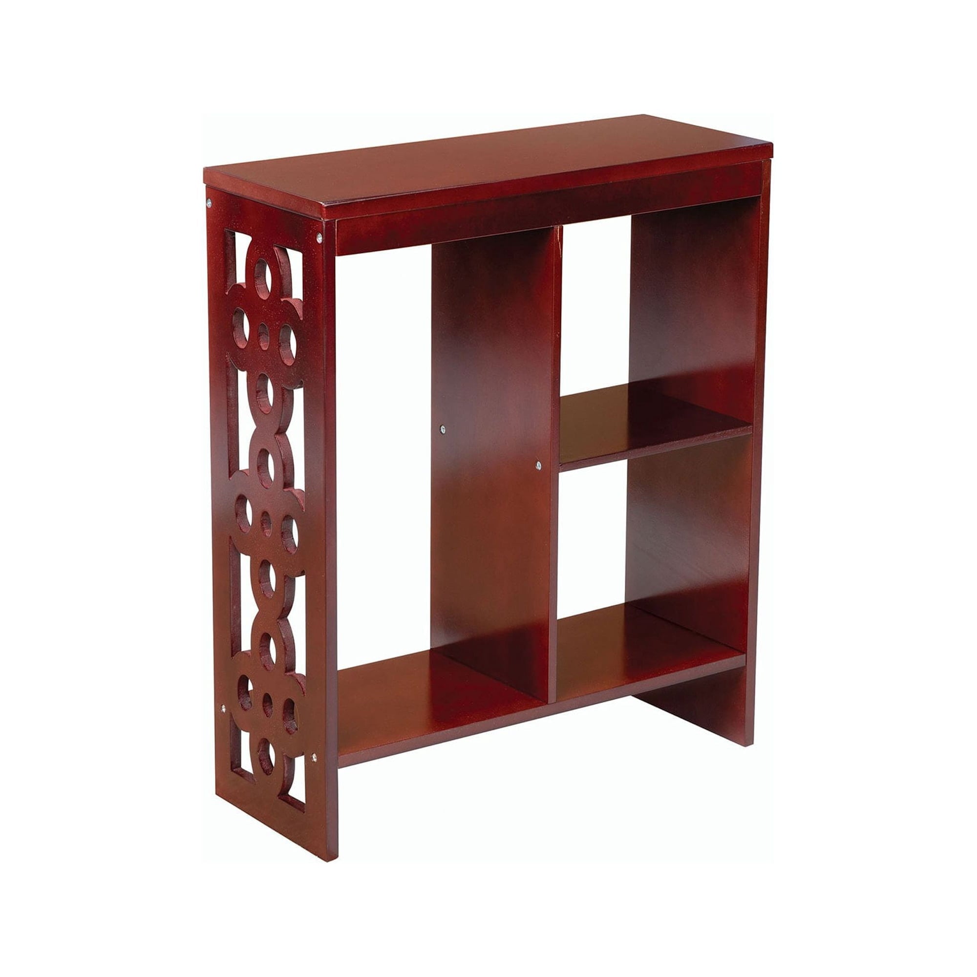 ETNA Products ETNA Slim End Table with Shelves, Narrow Side Table with Storage