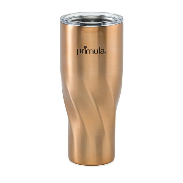 Primula Avalanche Double Walled Vacuum Sealed Stainless Steel Thermal Insulated Tumbler, Stays Cold or Hot All Day Long, Reusable Thermos, 32oz., Copper or Brushed Stainless Steel