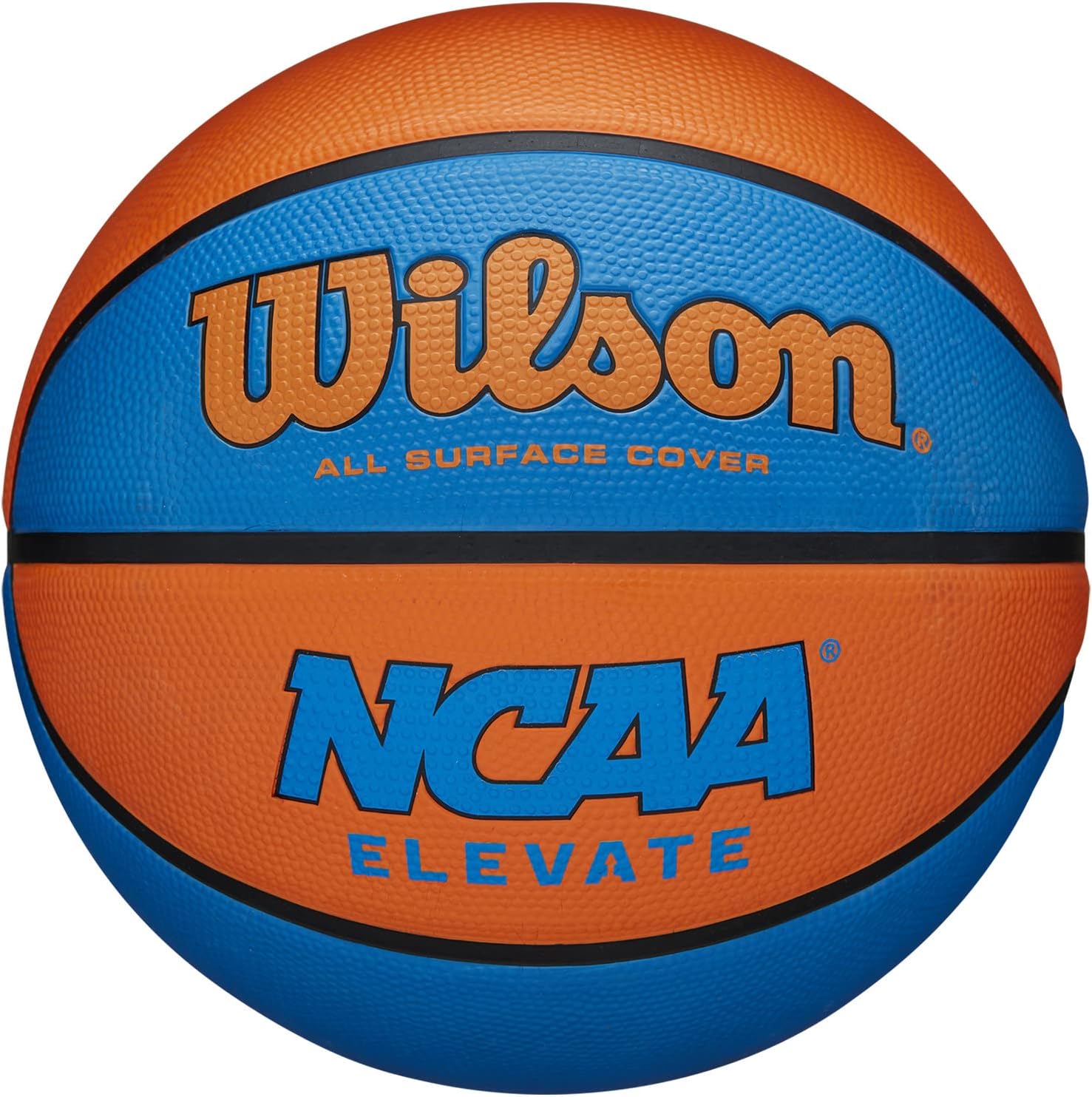 WILSON NCAA Elevate Basketball - Options: Orange Size 5 (27.5"), Green/Navy Size 6 (28.5") and Royal/Orange Size 5 (27.5")