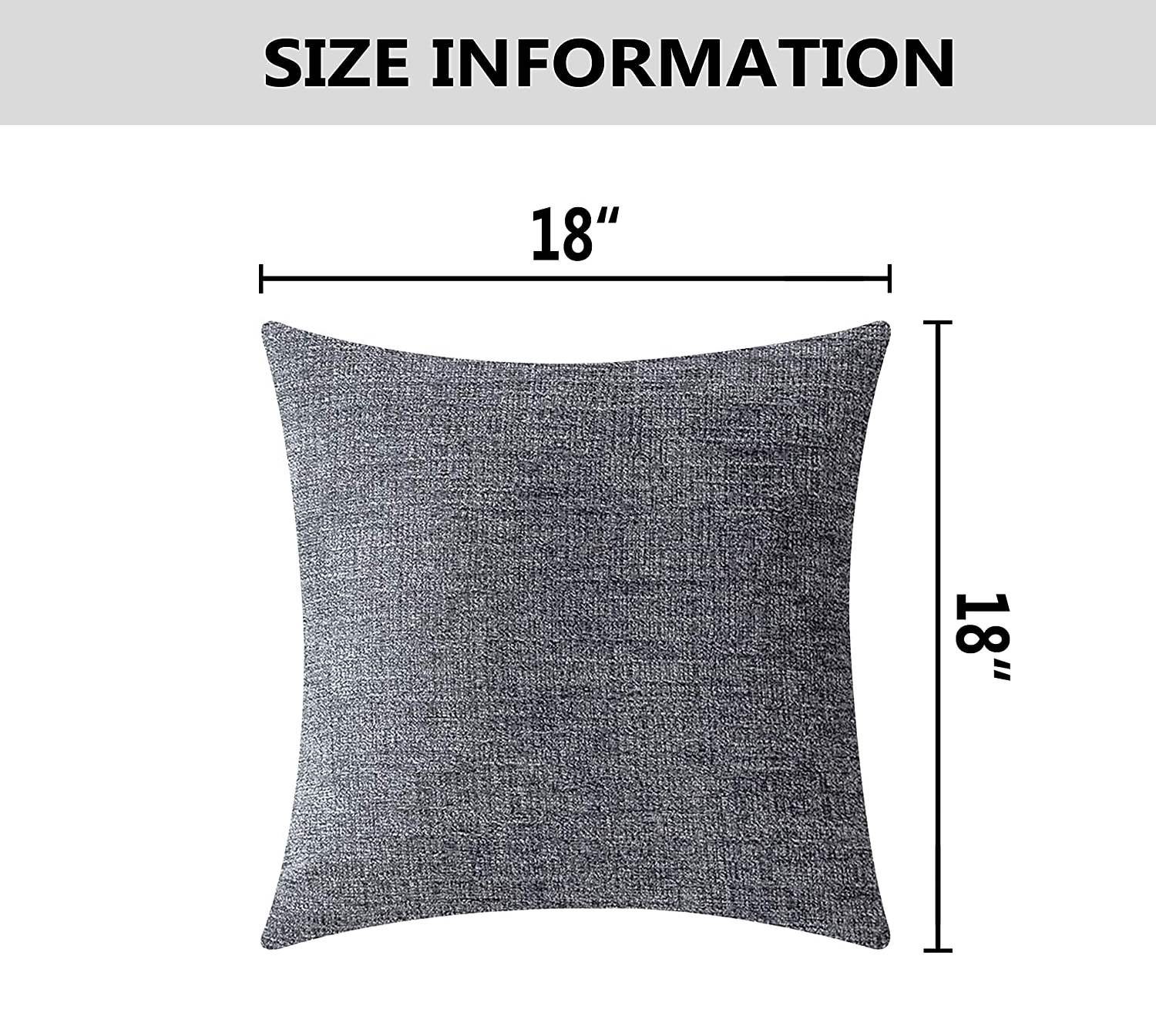 Decorative Chenille Pillow, Grey, FOB KS