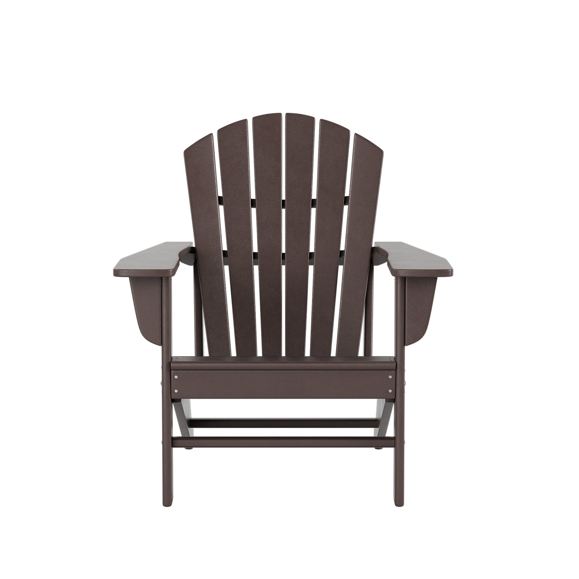 Outdoor Patio Fixed Adirondack Chair- Color Options: White, Orange, Brown