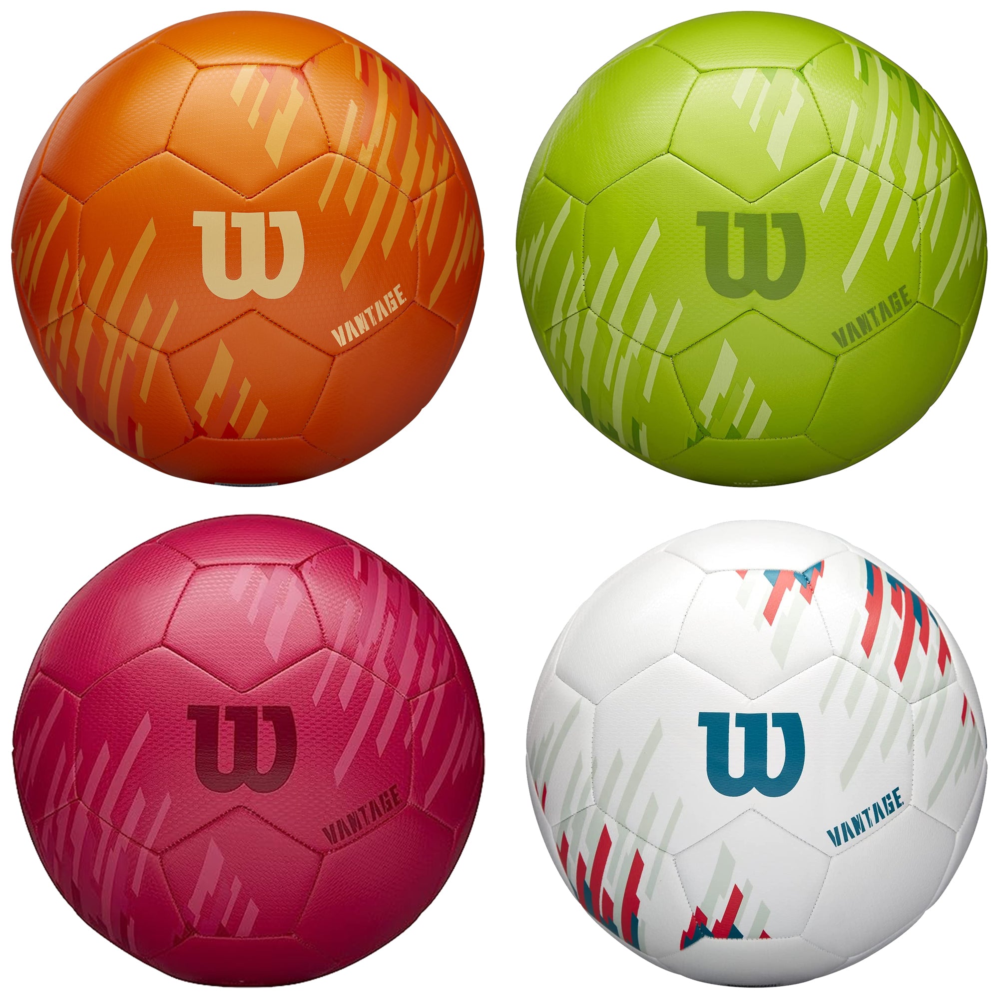 WILSON NCAA Vantage Soccer Ball - Sizes 3, 4 and 5 - Color options: Orange, Pink, Green and White/Teal