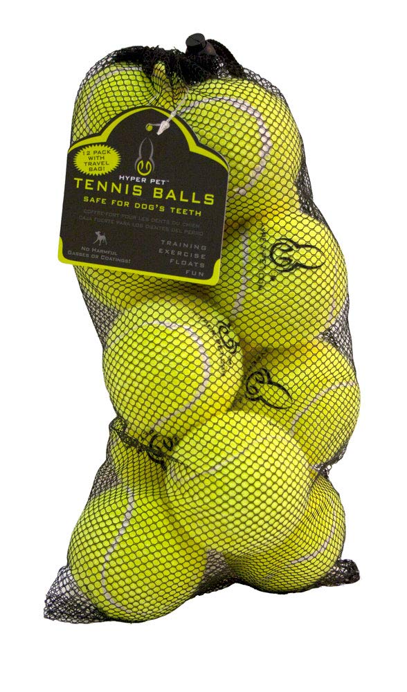 Hyper Pet Tennis Balls for Dogs - 12 Pack 2.5" (Dog Ball Dog Toys for Exercise, Fetch K9 Mini Kannon K2) Interactive Dog Toys & Dog Tennis Balls - Great Dog Toys for Small Dogs & Dog Gifts (Green)