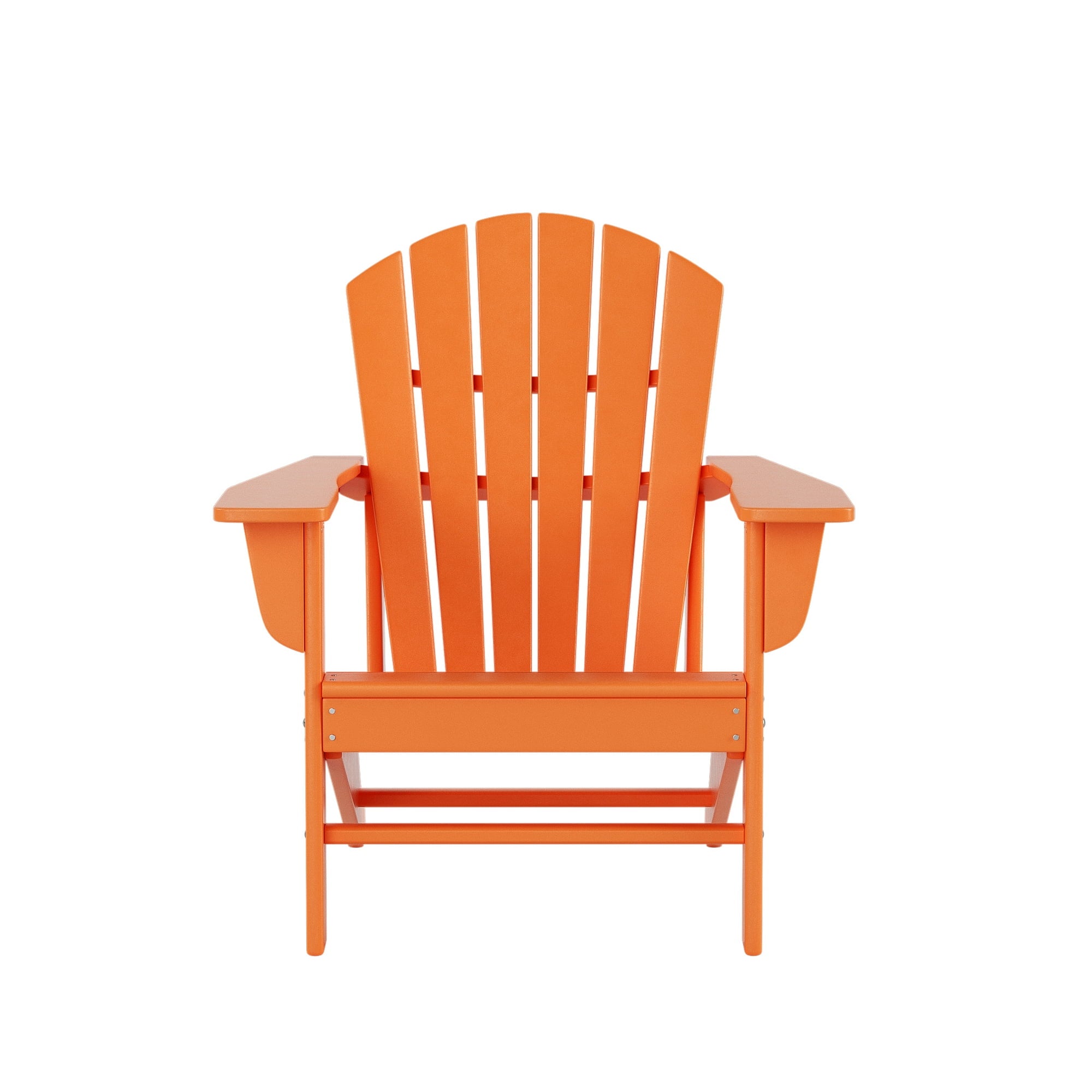 Outdoor Patio Fixed Adirondack Chair- Color Options: White, Orange, Brown