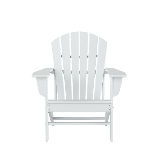 Outdoor Patio Fixed Adirondack Chair- Color Options: White, Orange, Brown