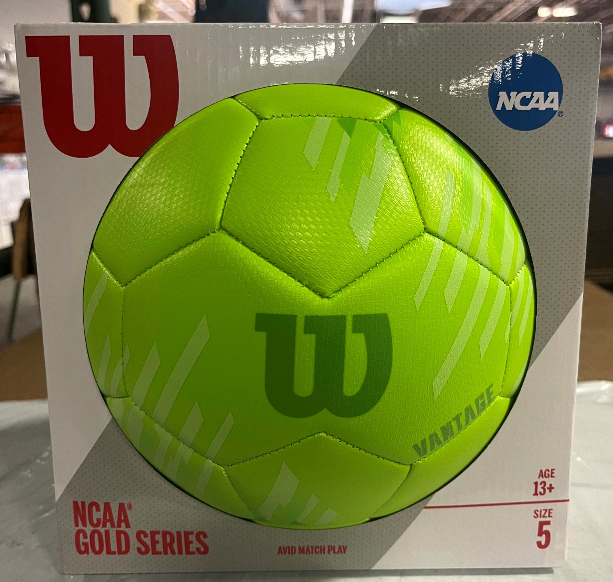 WILSON NCAA Vantage Soccer Ball - Sizes 3, 4 and 5 - Color options: Orange, Pink, Green and White/Teal