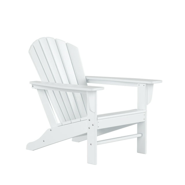 Outdoor Patio Fixed Adirondack Chair- Color Options: White, Orange, Brown