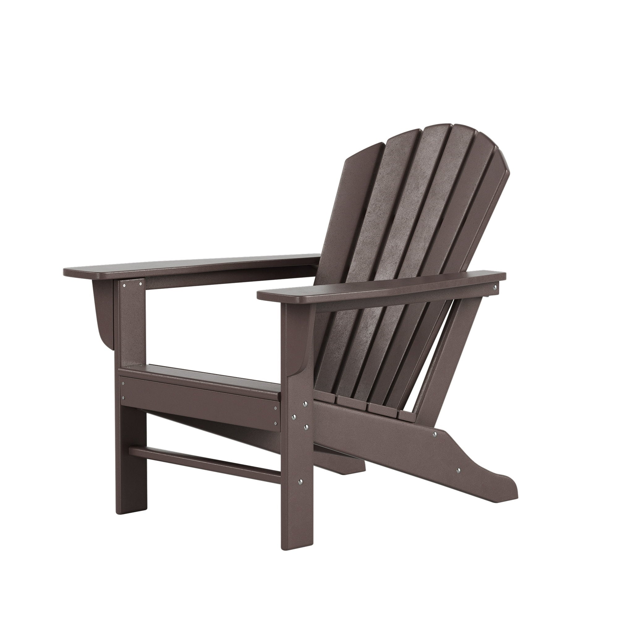 Outdoor Patio Fixed Adirondack Chair- Color Options: White, Orange, Brown