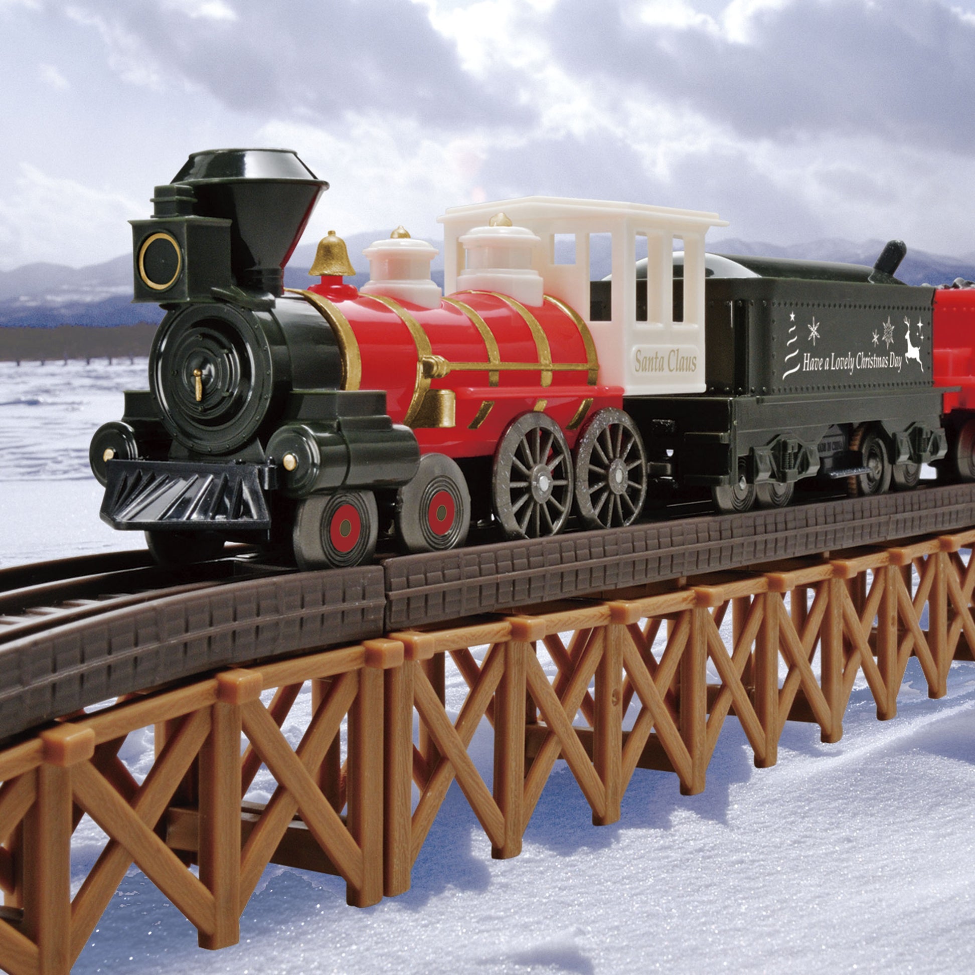 LEC USA Train Series Christmas Express Steam Set