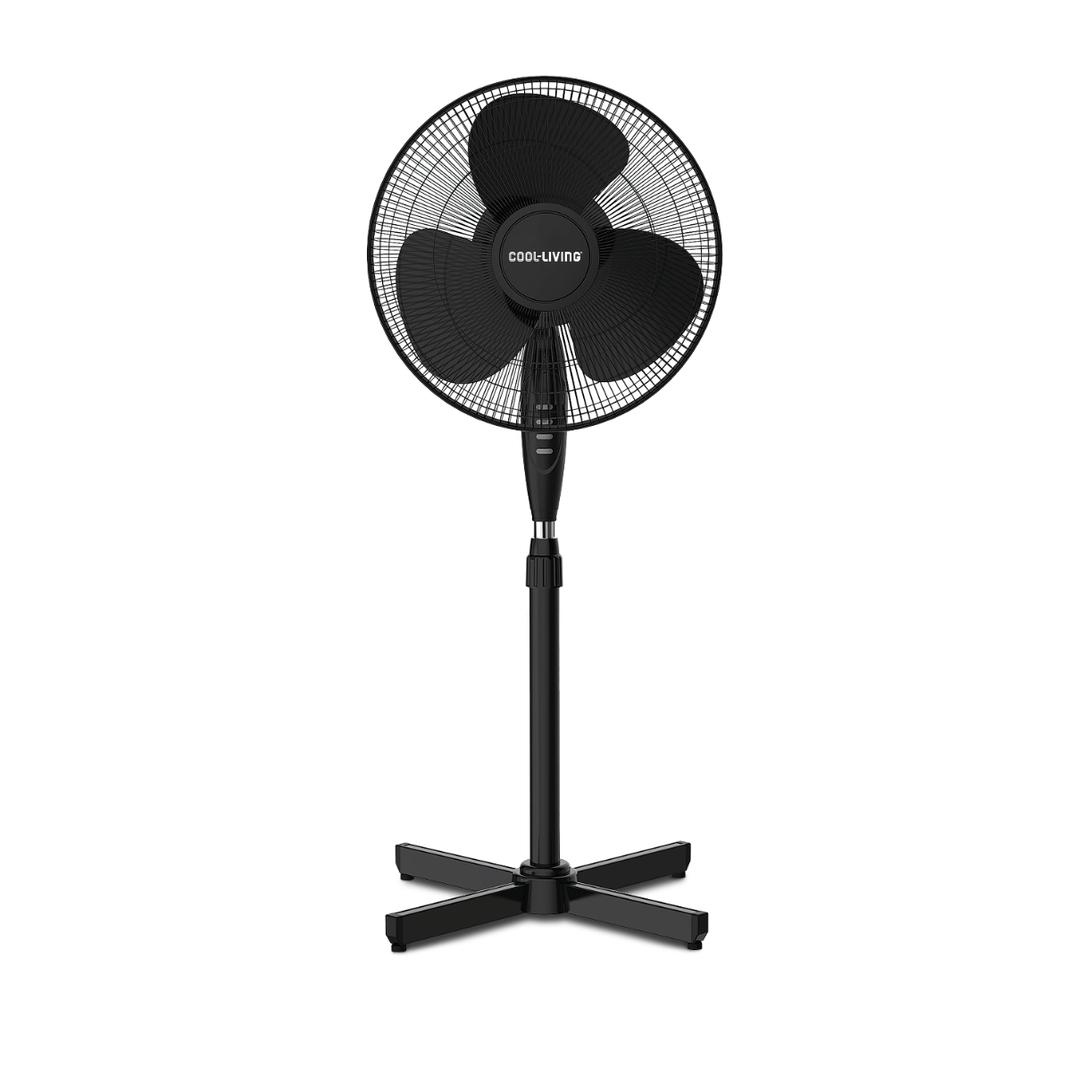Cool Living 16" Oscillating Pedestal Fan, 3-speed Options, 90-Degree Oscillating Head, Adjustable Height and Tilt, Powerful Air Flow, Ideal for Home, Bedroom & Office, Black or White